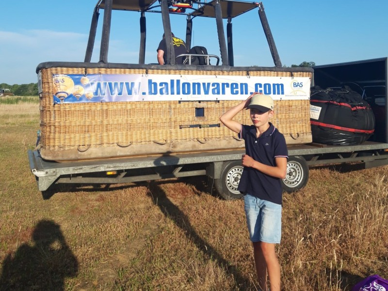 De wens van Siem: in een luchtballon